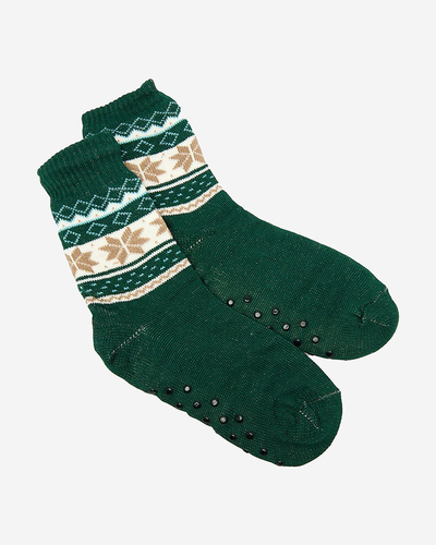 Чоловічі утеплені шкарпетки Royalfashion Green Christmas