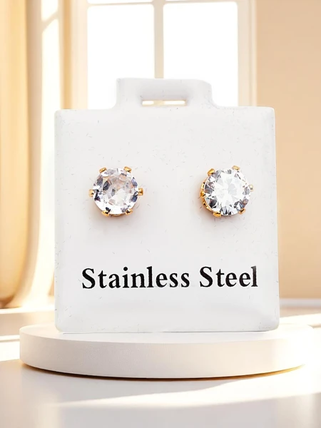 Royalfashion Жіночі сережки-кільця з цирконієм