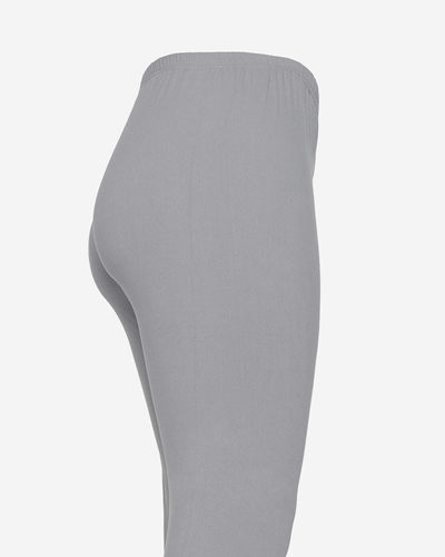 Šedé dámské bambusové legíny PLUS SIZE - Oblečení