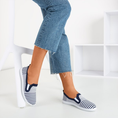 Námořnická modrá prokládaná Fyreo - obuv 1