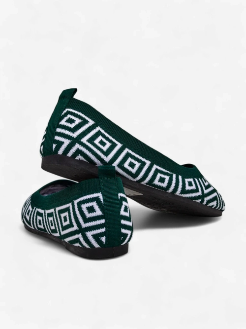 Royalfashion Тканинні жіночі балетки з геометричним принтом Metric