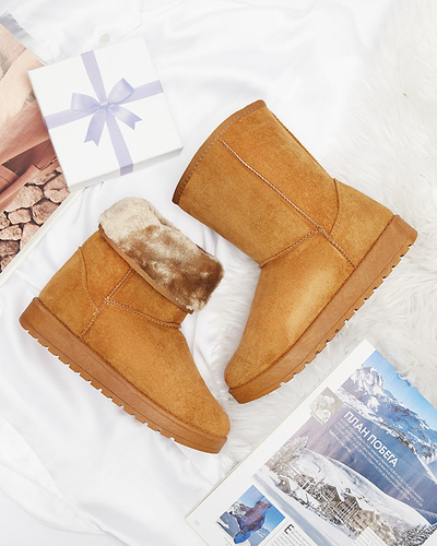 Черевики жіночі утеплені з екозамші Camel Kekic- Footwear