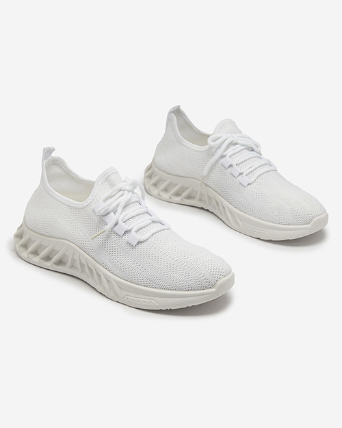Жіночі тканинні спортивні кросівки білого кольору Acarfi-Footwear