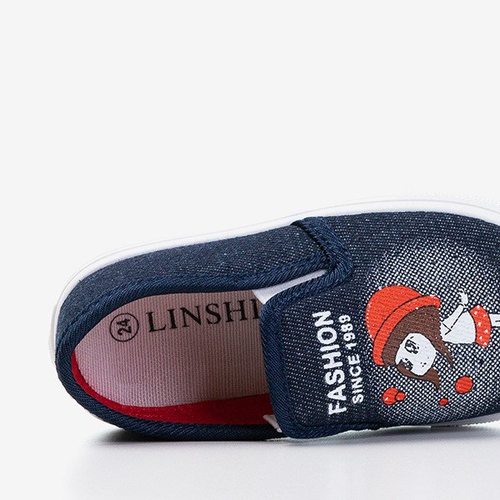 Темно-сині дитячі сліпи з принтом Sola - Взуття