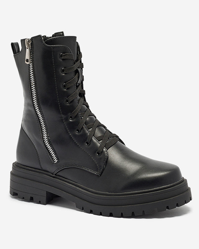 Černé dámské boty bagger s plochou podrážkou Fetisa - Obuv