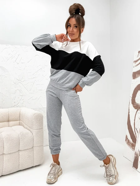 Royalfashion Бавовняний Жіночий спортивний костюм у смужку ChillFlex