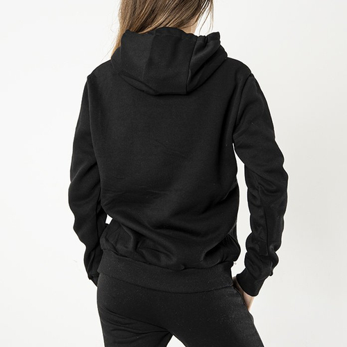 Чорне жіноче утеплене худі з капюшоном