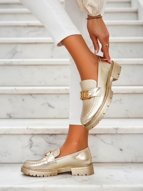 Золоті Мокасини Chloé Елегантний Жіночий Стиль