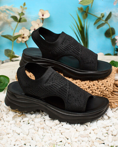 Royalfashion Dámské sandály se svrškem a zirkony Alebin