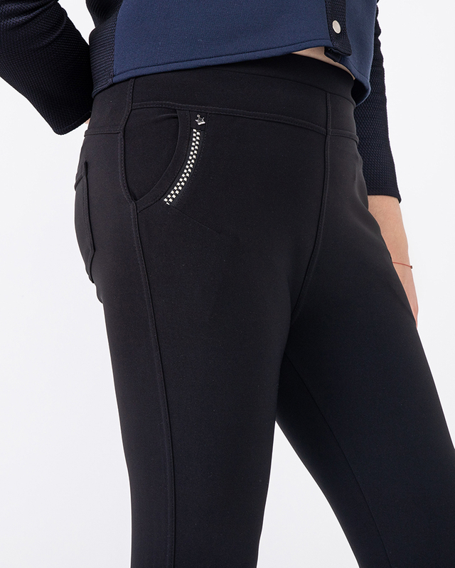 Černé dámské treginy PLUS SIZE - Oblečení