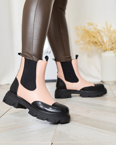 Royalfashion Růžové dámské kozačky Userrus