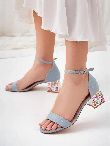 Royalfashion Dámské sandály s dekorativním podpatkem Ballou