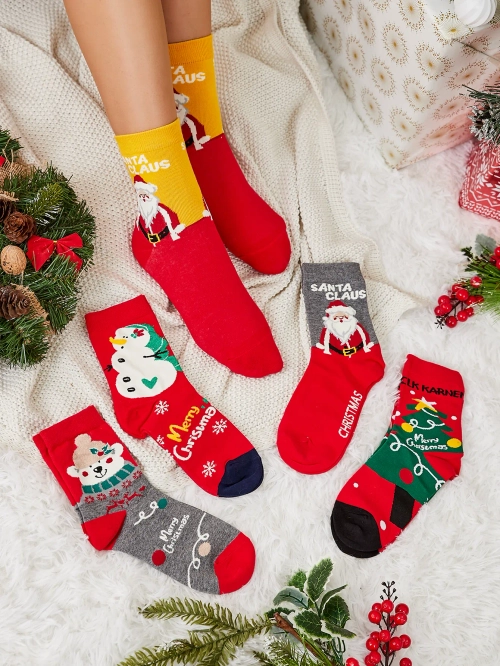 Нові жіночі довгі святкові носки Royalfashion 5 упаковок