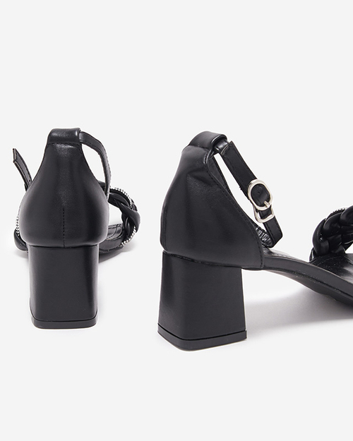 Чорні жіночі босоніжки на пості Марієнка - Взуття