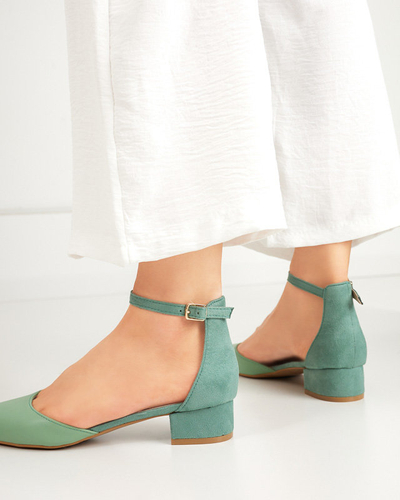 Zelené dámské sandály na spodním sloupku Areda - Obuv