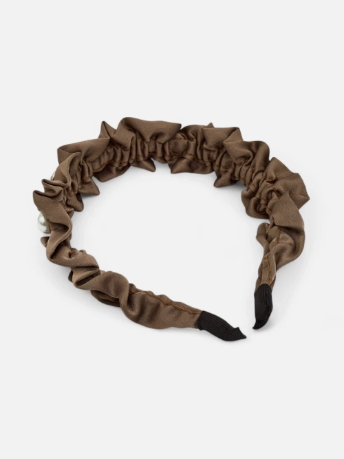 Royalfashion Пов'язка для волосся зі збиранням і перлинками