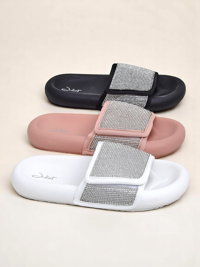 Royalfashion Dámské pantofle na ploché podrážce Sparkle Step