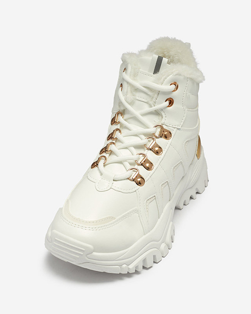 Білі черевики з екошкіри Vetorr- Взуття