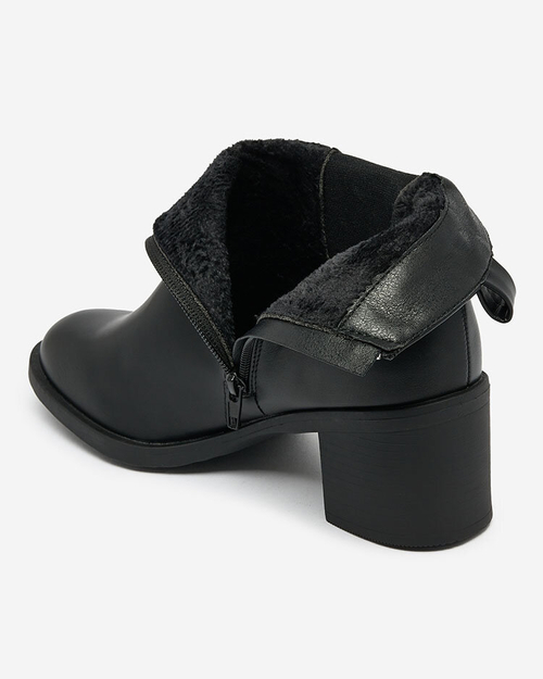 Чоботи Royalfashion Чорні жіночі на стійці Nanhelyna