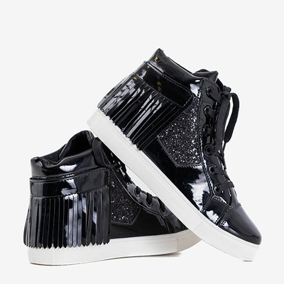 Чорні жіночі високі кросівки з бахромою Taima - Взуття