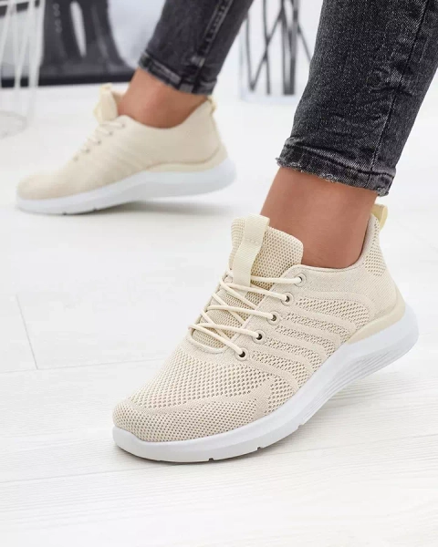 Krémová dámská látková sportovní obuv Bofia - Obuv