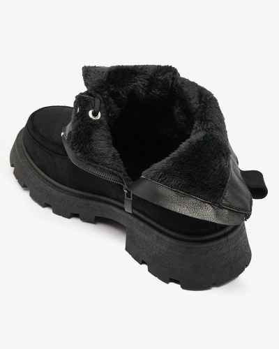 Чоботи на шнурівці Royalfashion Чорні жіночі Oroccar