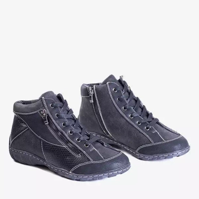 OUTLET Чорні утеплені жіночі чоботи Tarbes - Взуття