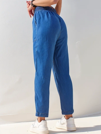 Royalfashion Rovné dámské látkové kalhoty 7/8