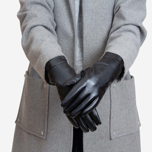 Чорні класичні жіночі рукавички прикрашені вишивкою - Аксесуари