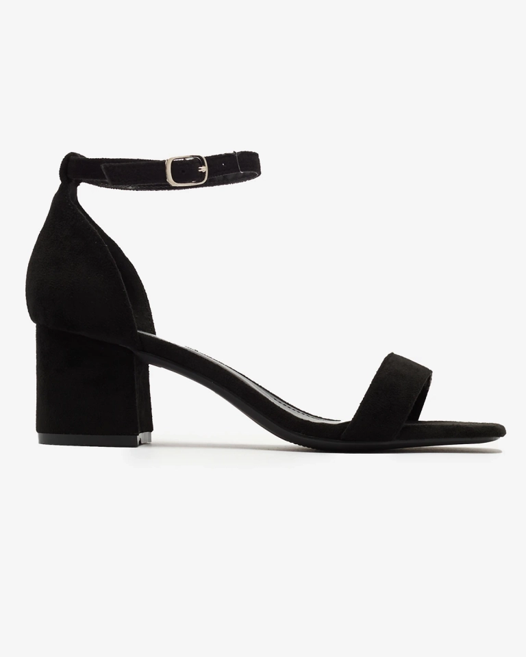 Royalfashion Černé dámské sandály na podpatku Xeteri