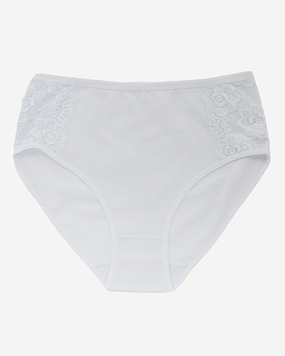 Klasické dámské kalhotky bílé barvy. PLUS VELIKOST- Spodní prádlo