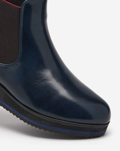 Tmavě modré dámské klínové boty Stasia - obuv