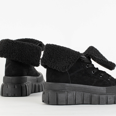 Dámské eko semišové vysoké kozačky Evoni- Shoes