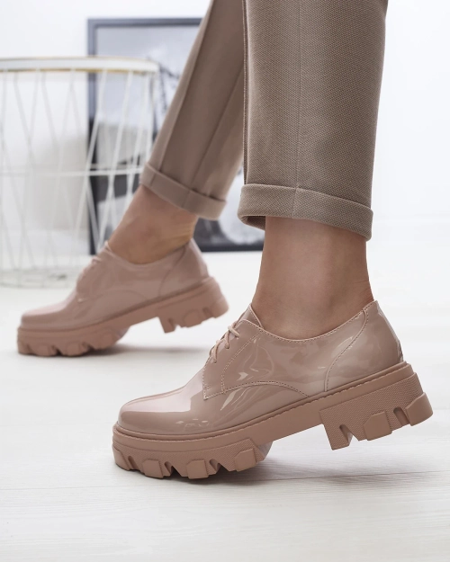 Рожеві лаковані жіночі напівчеревики Delgor- Footwear