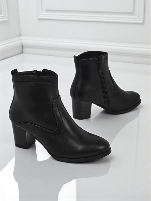 Жіночі ботильйони з еко шкіри на підборах Lunar Crest