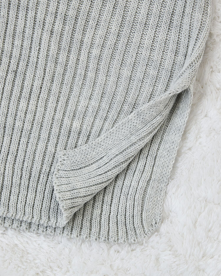 Royalfashion Šedé dámské svetrové šaty