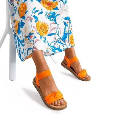 Neon Orange Redish Sandals - Obuv 1