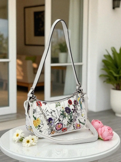Royalfashion Malá dámská kabelka z ekologické kůže s květinami Lily Bloom