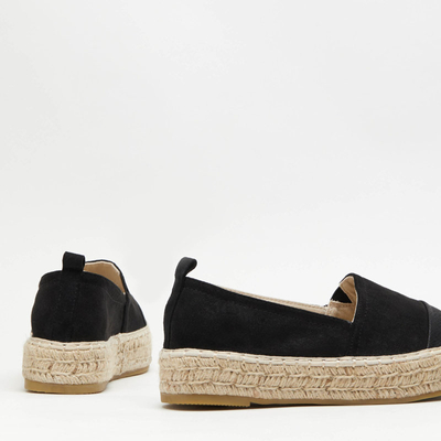 OUTLET Černé espadrilky s ozdobnou špičkou Steve - Footwear