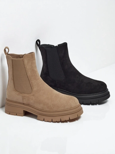 Dámské kotníkové boty a'la Chelsea boots z eko-semiše Lunvor