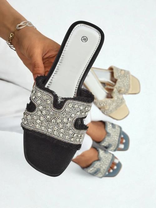 Royalfashion Жіночі босоніжки зі стразами CrystalEase