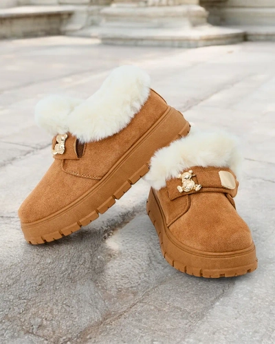 Royalfashion Dámské krátké boty a'la snow boots Dobis