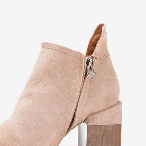 Бежеві жіночі ботильйони з вирізами Cintura - Взуття