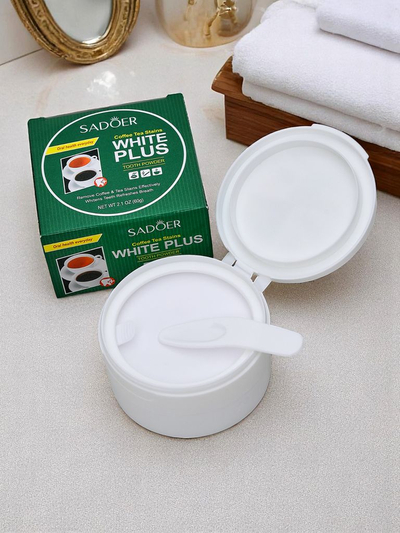 Sadoer Bělicí zubní prášek odstraňující skvrny od kávy a čaje