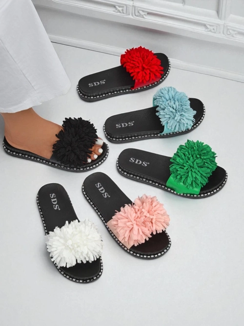 Royalfashion Жіночі шльопанці на плоскій підошві Flora Blide