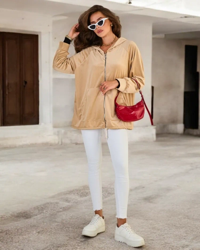 Жіночий світшот Royalfashion з капюшоном на блискавці