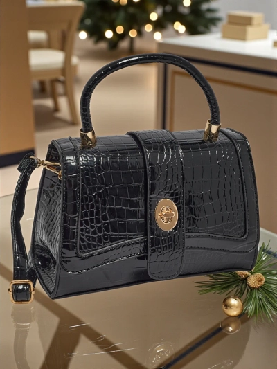 Лакована маленька жіноча сумочка з еко-шкіри Lunaya