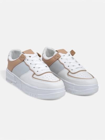 Dámské tenisky Aristea Azzurro z eko-kůže na ploché podrážce 4 cm