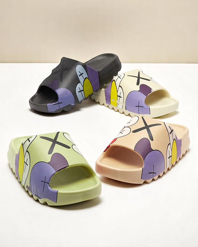 Dámské Sandály Flora Krémové Gumové Pohodlné na Léto