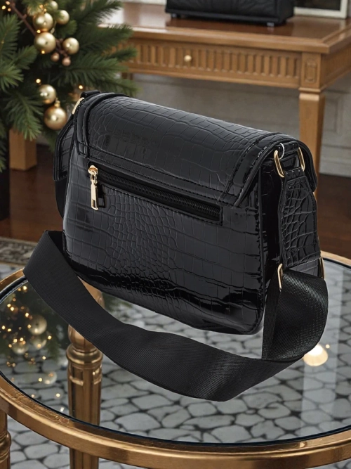 Лакована Маленька жіноча сумочка з еко-шкіри Lurenn